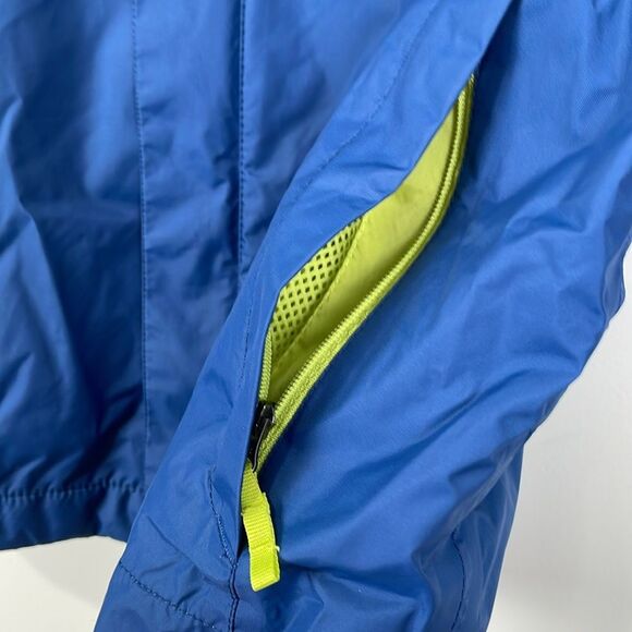 Columbia Boys Jacket Medium Omni-Tech Waterproof Hood Blue Zip Front - Picture 3 of 10